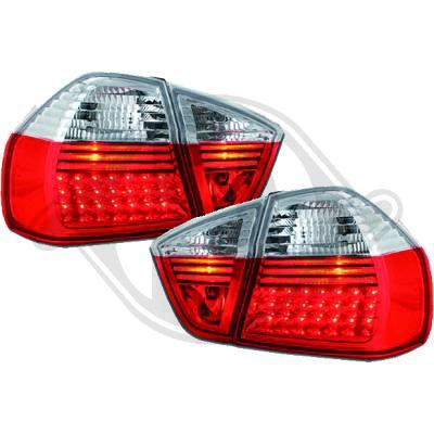 -STOPURI CU LED BMW E90 FUNDAL RED/CRISTAL -COD 1216992